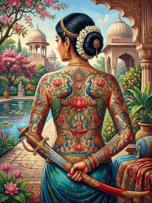 Indian Peacock Tattoo Palace (80 Colors)
