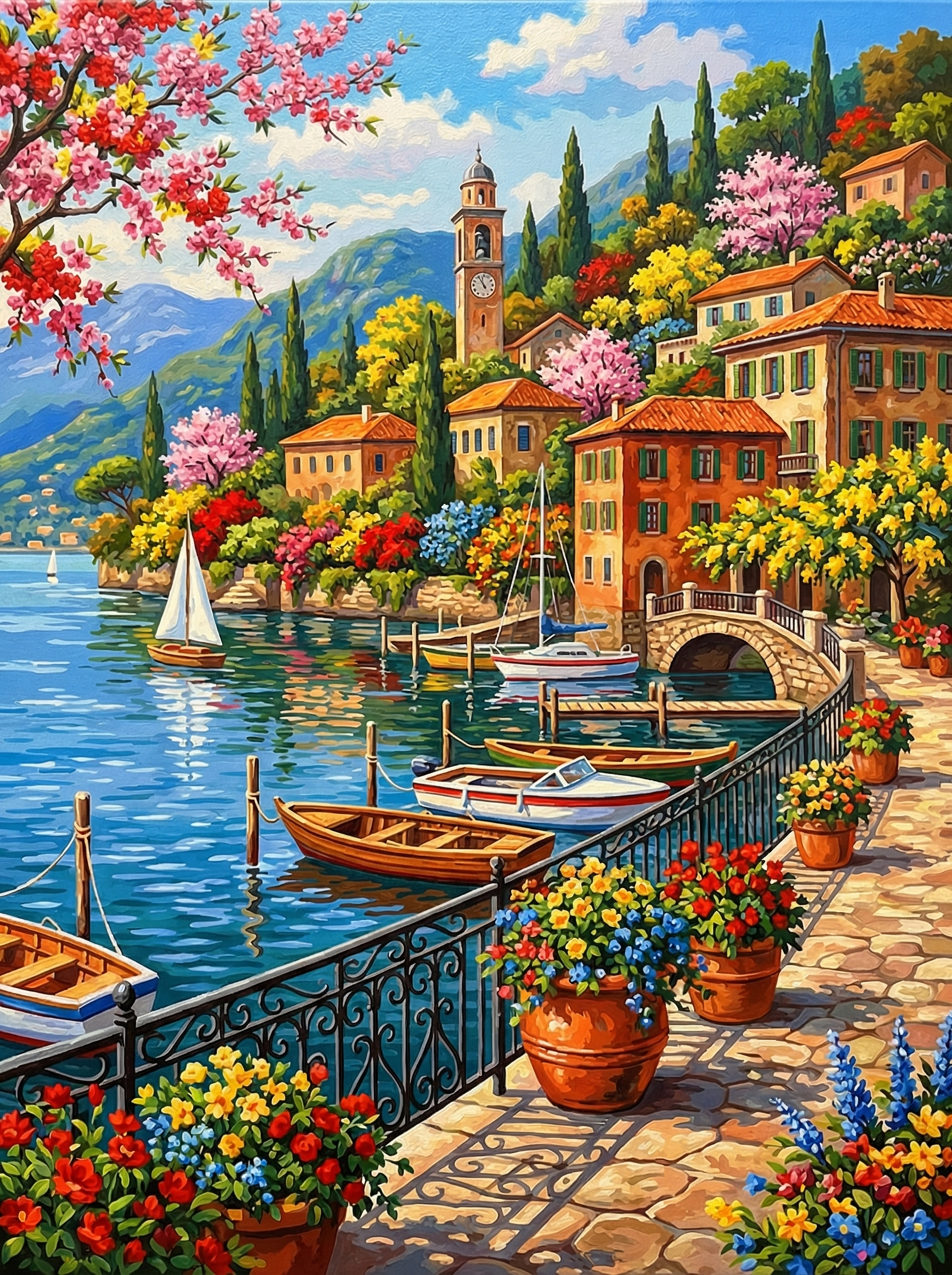 Italian Waterfront Village (120 Colors)