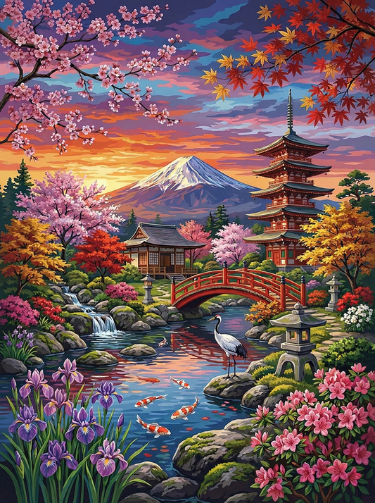 Japanese Garden Mount Fuji Pagoda (120 Colors)