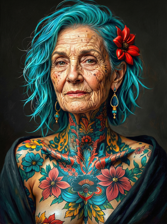 Jeweled Tattooed Sophisticate (80 Colors)