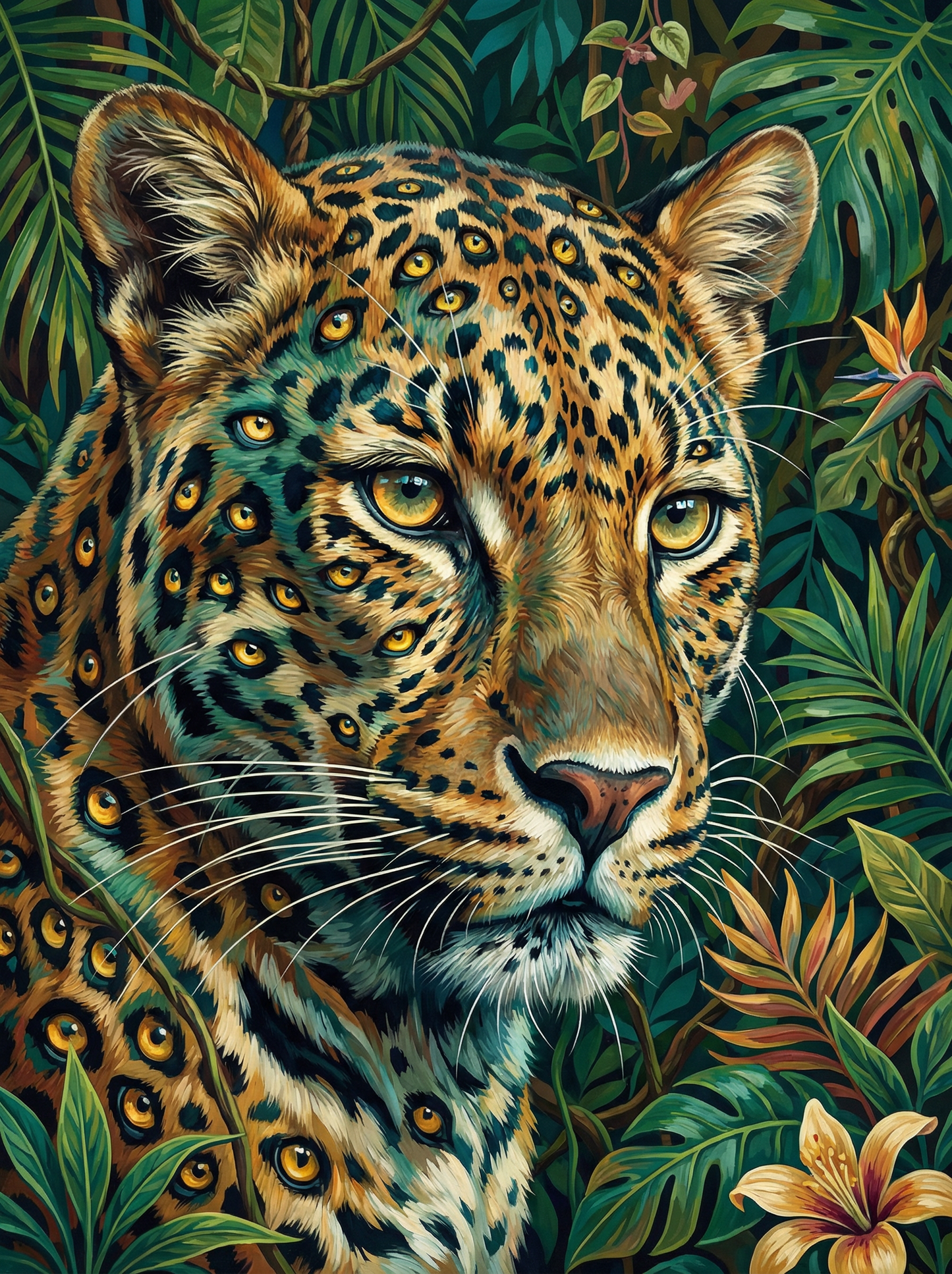 All Eyes Leopard Portrait (120 Colors)