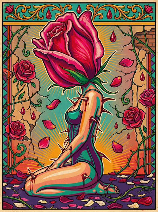 Kneeling Rose Figure (120 Colors)