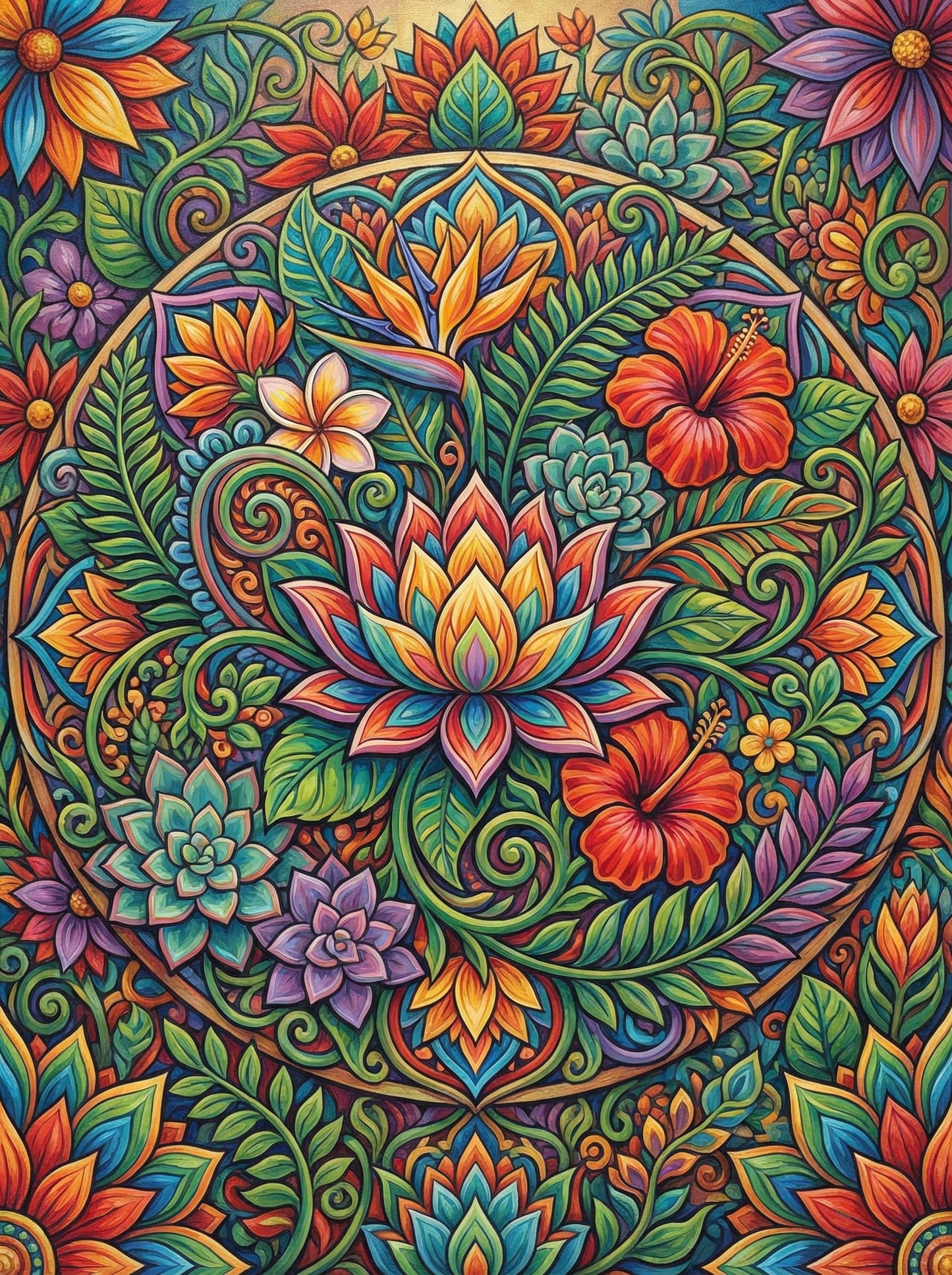 Lotus Garden Mandala (120 Colors)