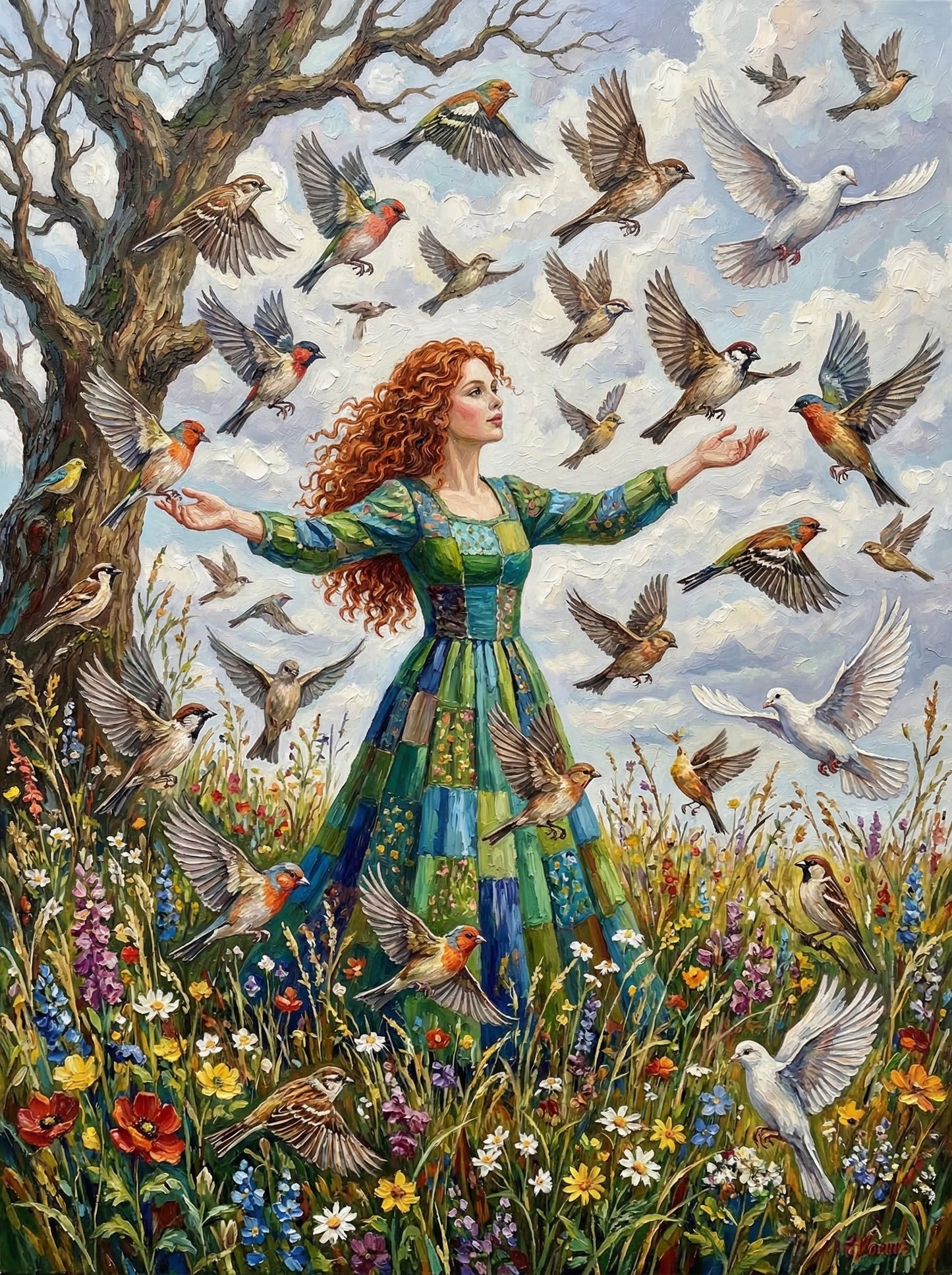 Meadow Girl Birds (120 Colors)