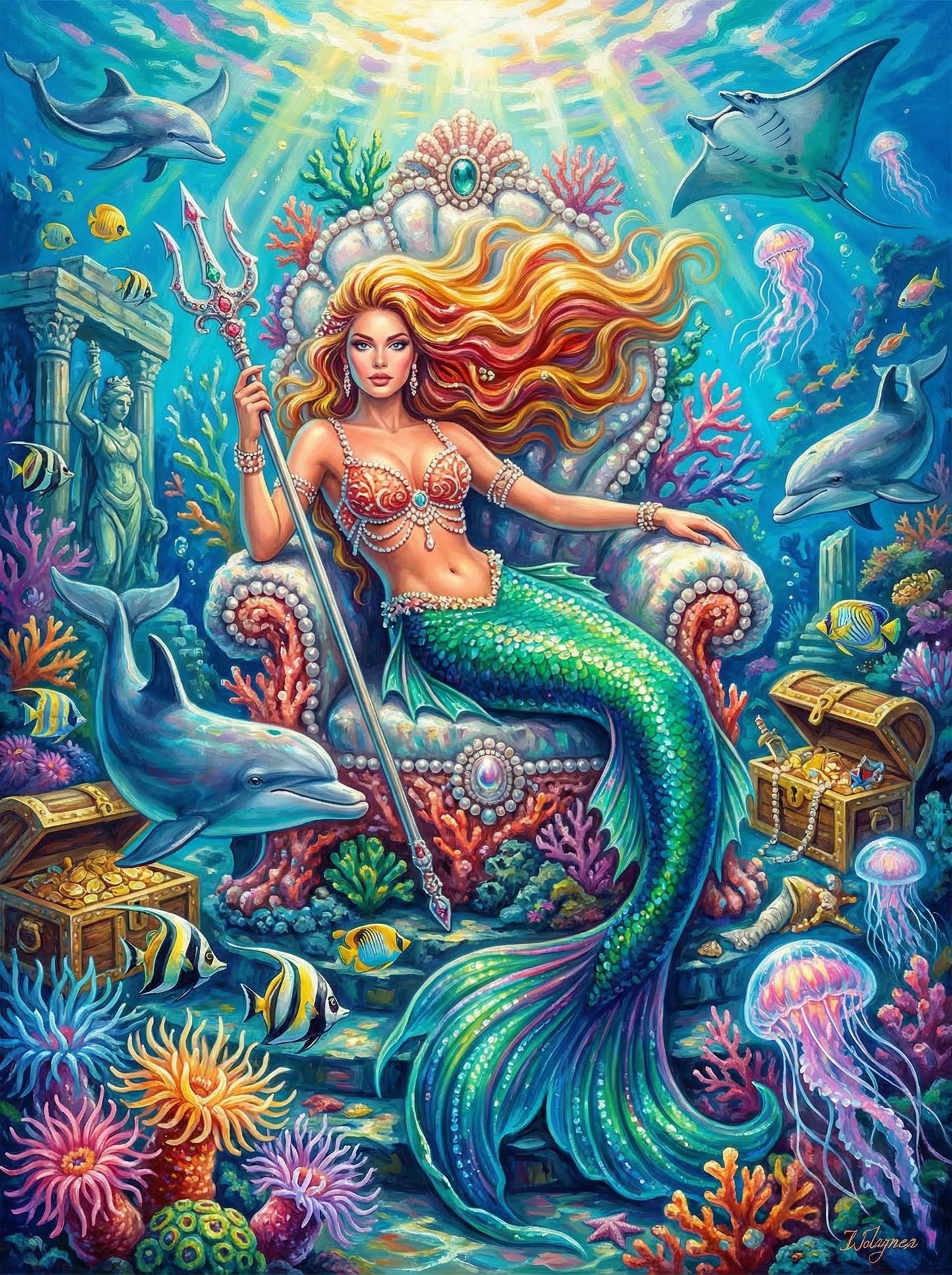 Mermaid Treasure Underwater (80 Colors)