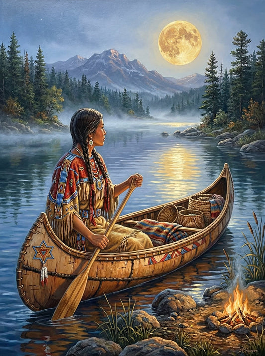 Moonlit Tribal Canoe (80 Colors)