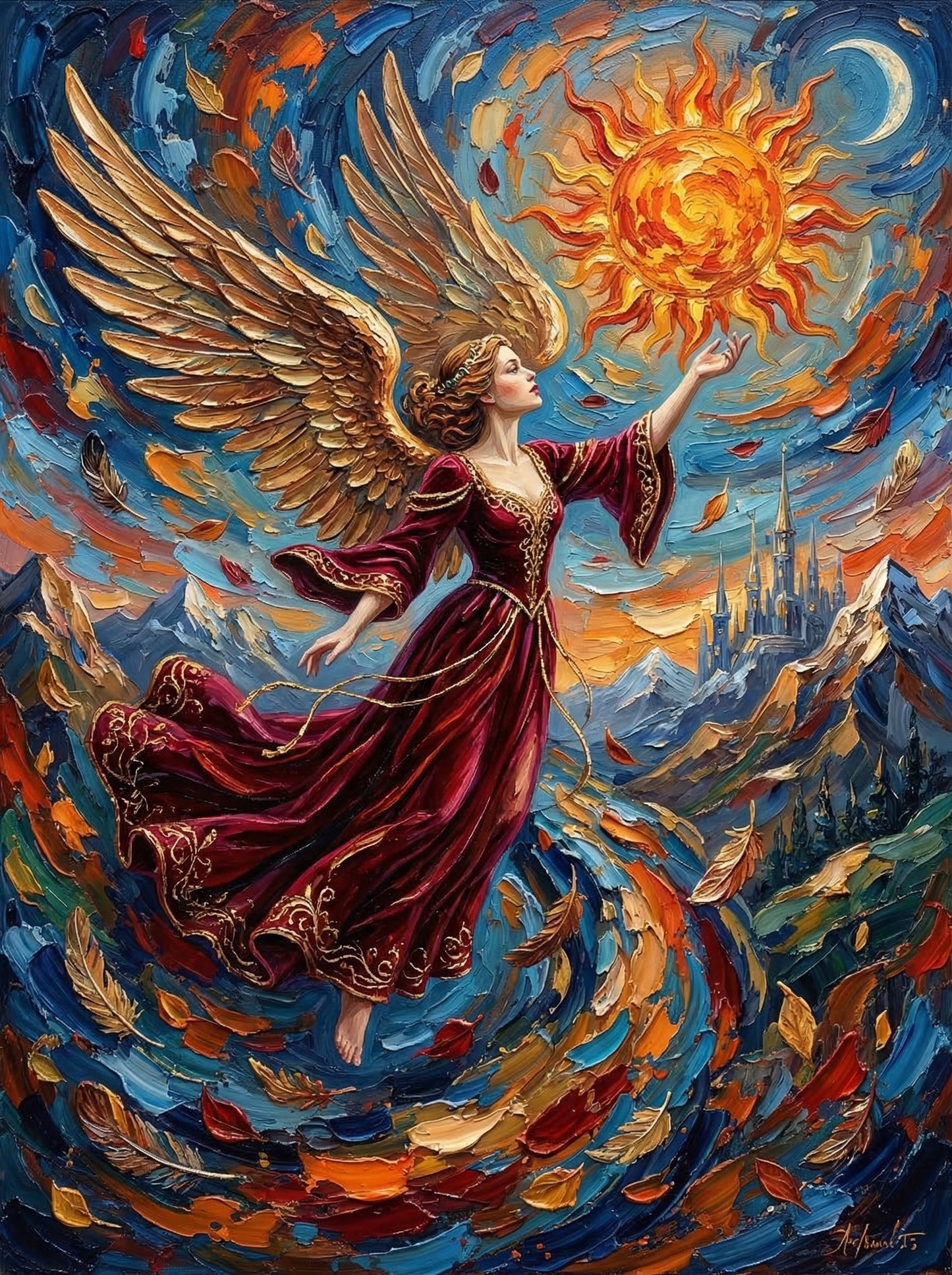 Mystical Sunrise Angel (80 Colors)