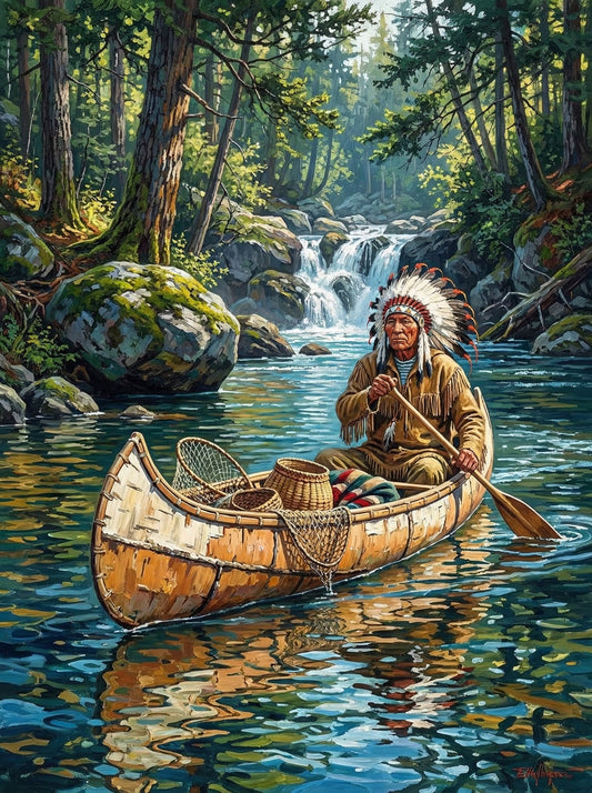 Native American River Journey (80 Colors)
