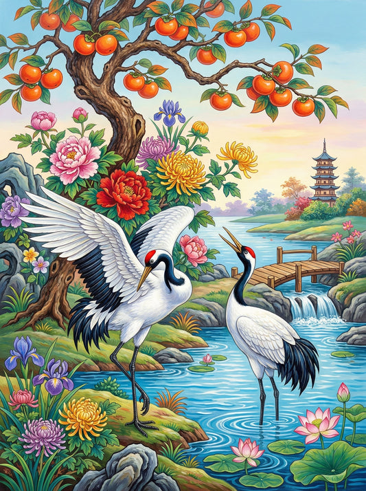 Harmony of the Twin Cranes (120 Colors)