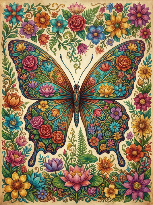 Floral Butterfly Garden (80 Colors)