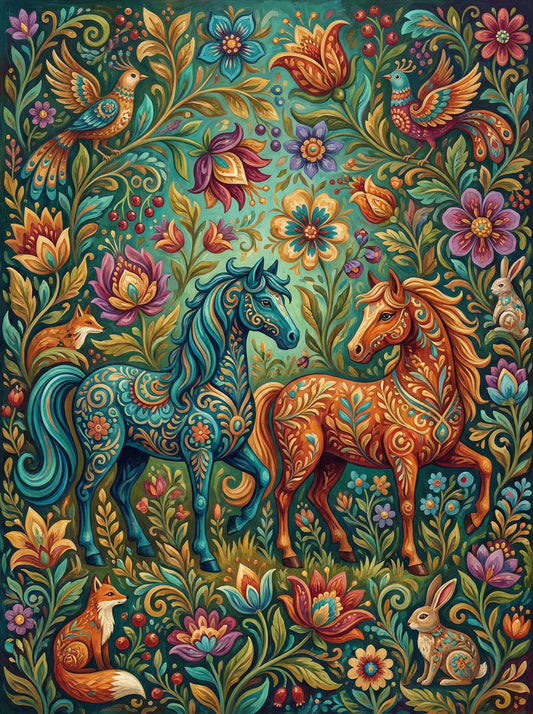 Enchanted Horse Garden (120 Colors)