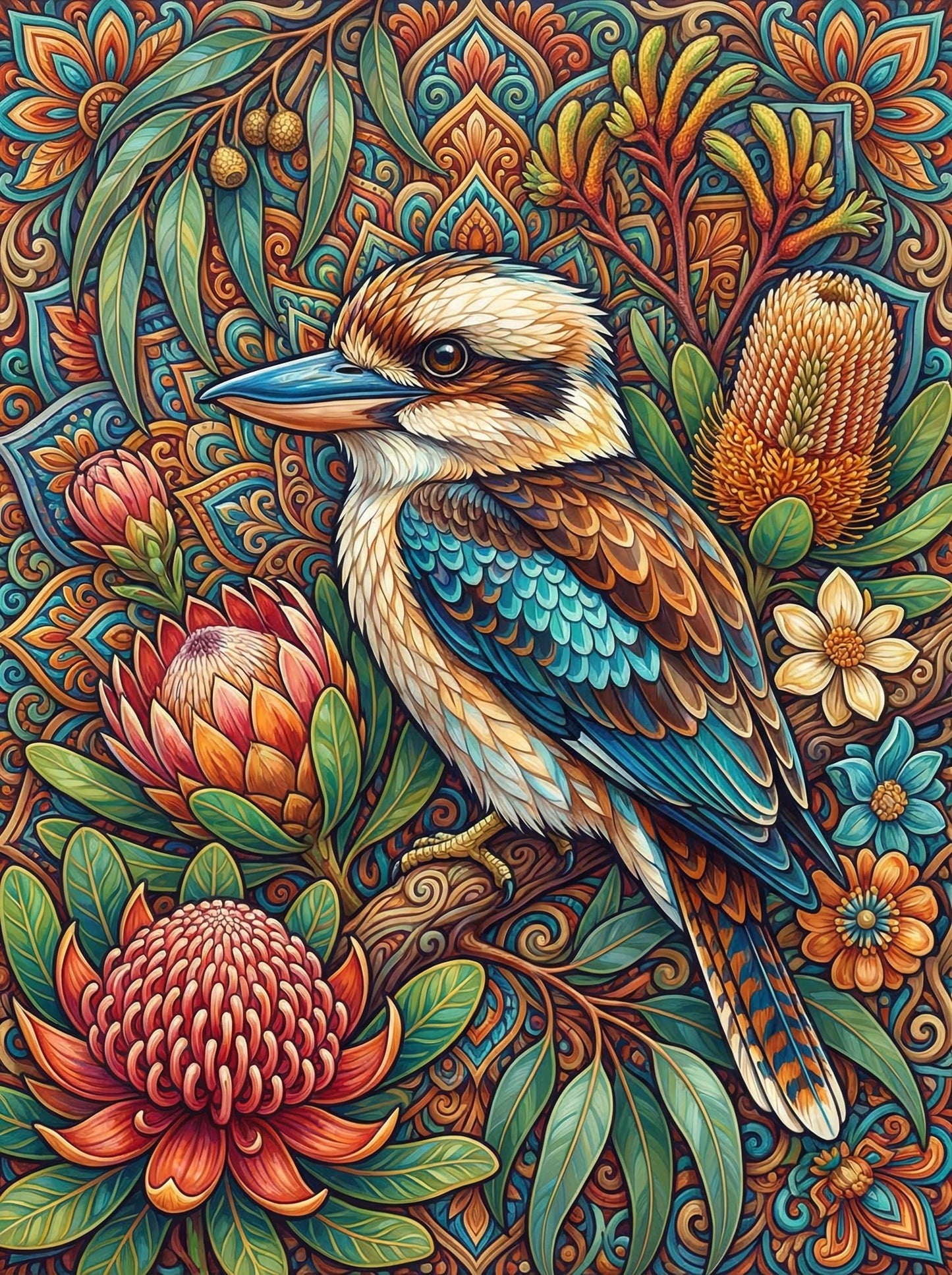 Ornate Kookaburra Garden (80 Colors)