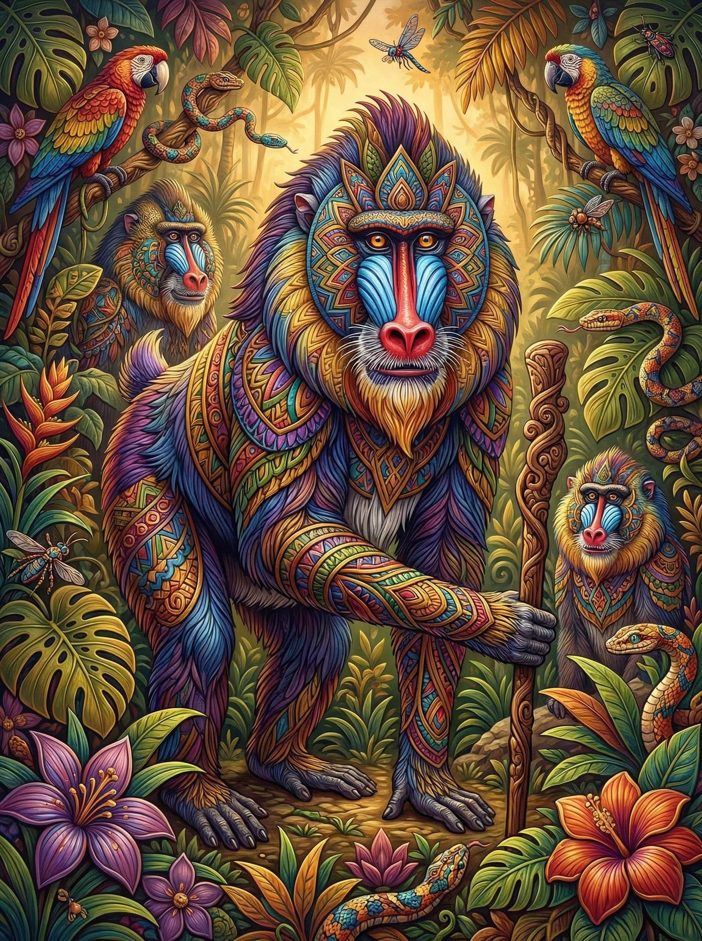 Ornate Mandrill Jungle (120 Colors)