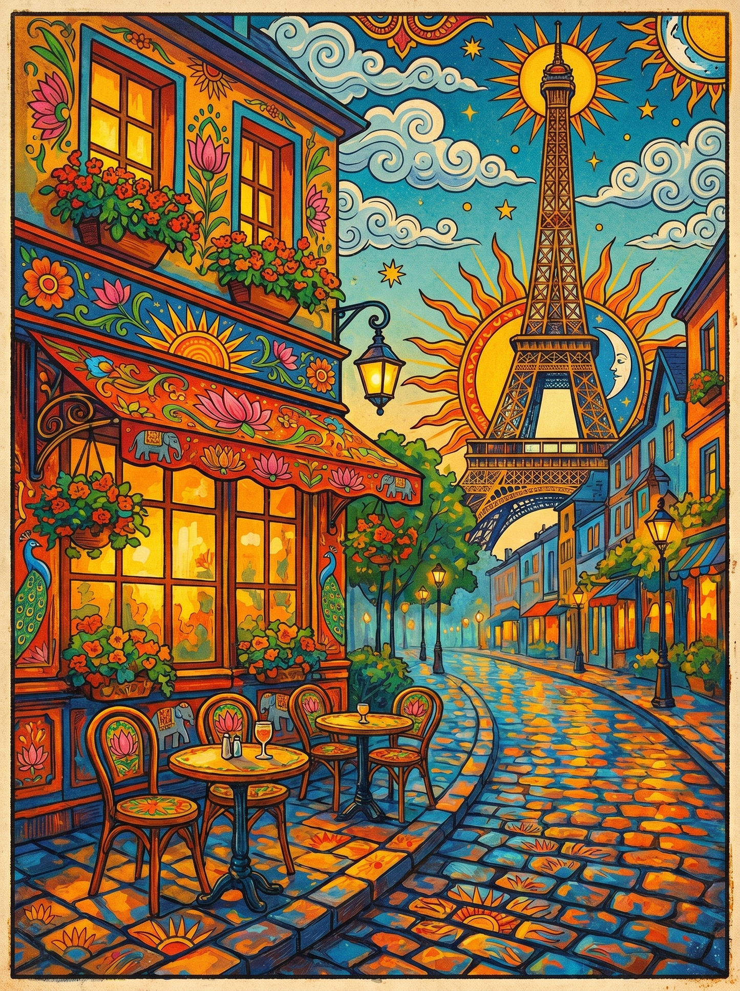 Parisian Eiffel Street (80 Colors)