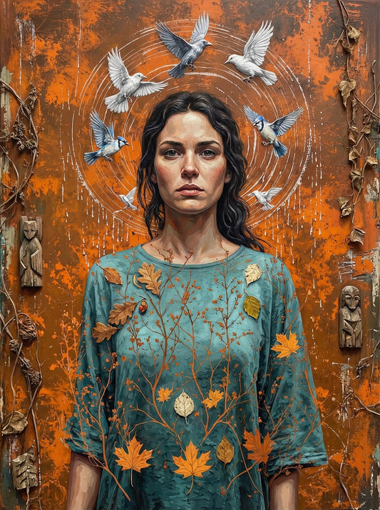 Peaceful Doves Woman (80 Colors)