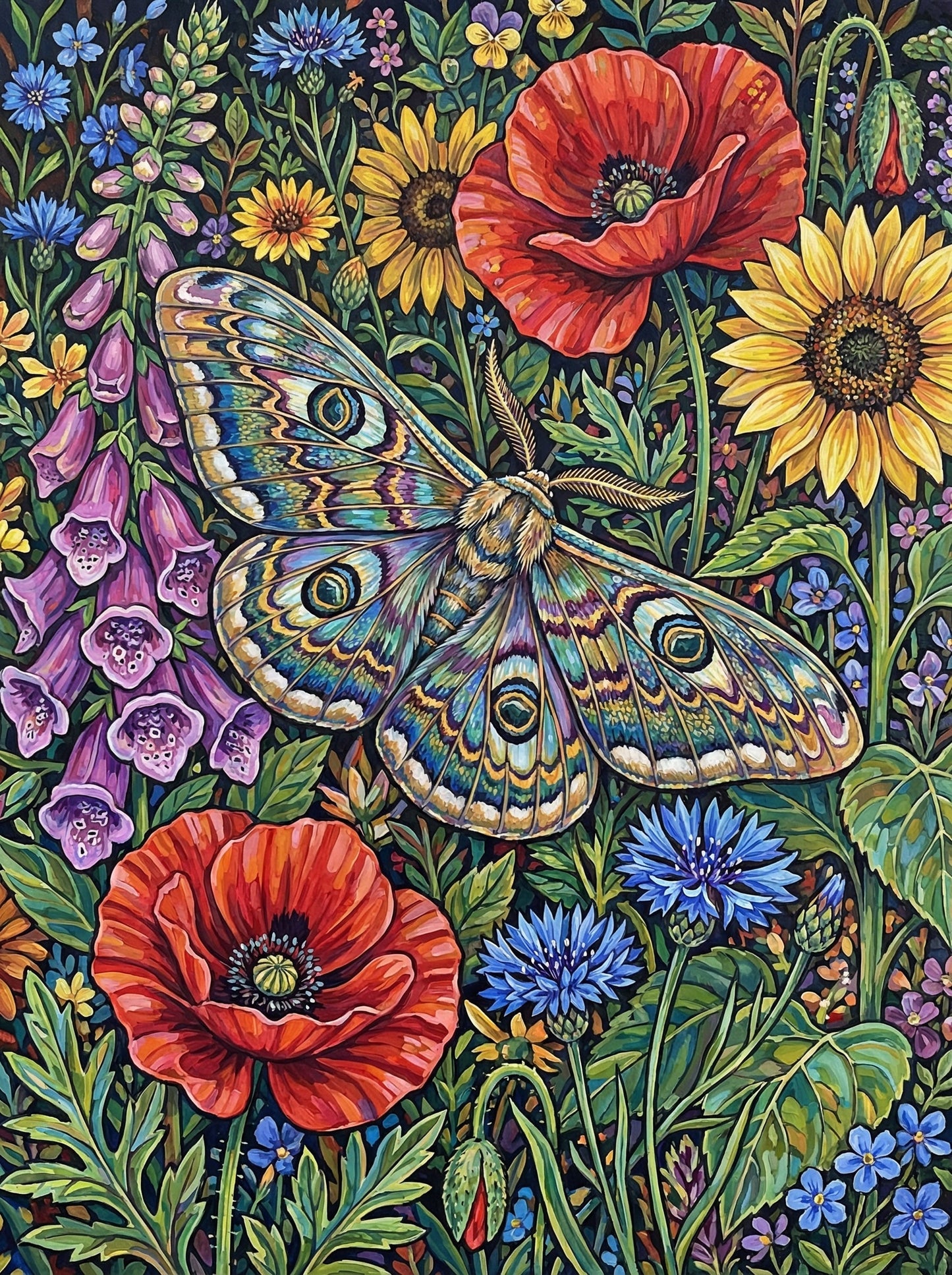 Peacock Moth Wildflowers (120 Colors)