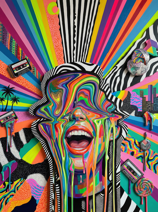 Psychedelic Woman Face (120 Colors)