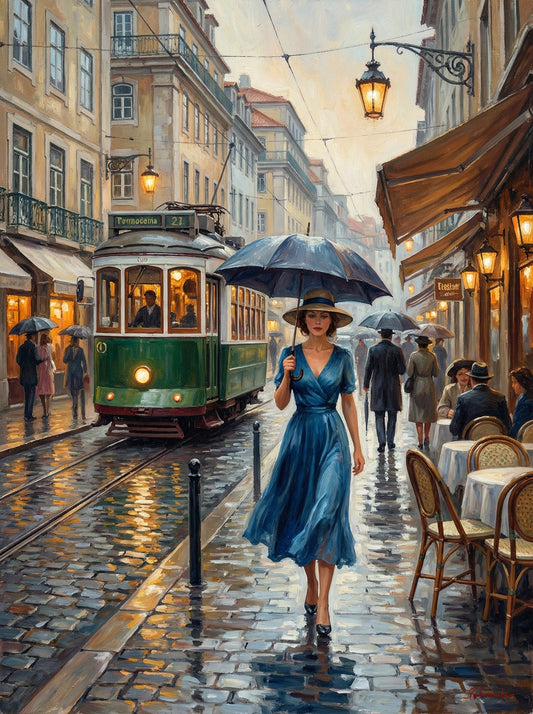 Rainy Day European Street (80 Colors)