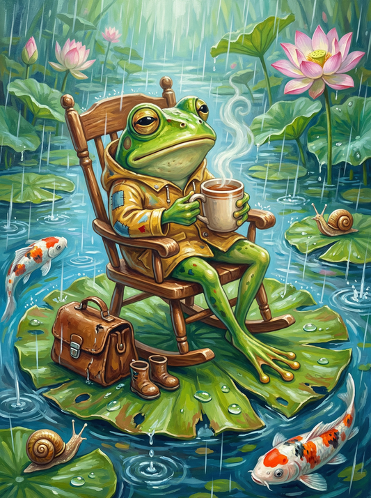 Rainy Reading Frog Lotus (120 Colors)