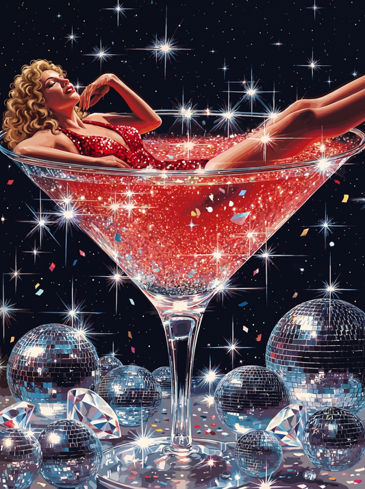 Red Cocktail Confetti Celebration (80 Colors)