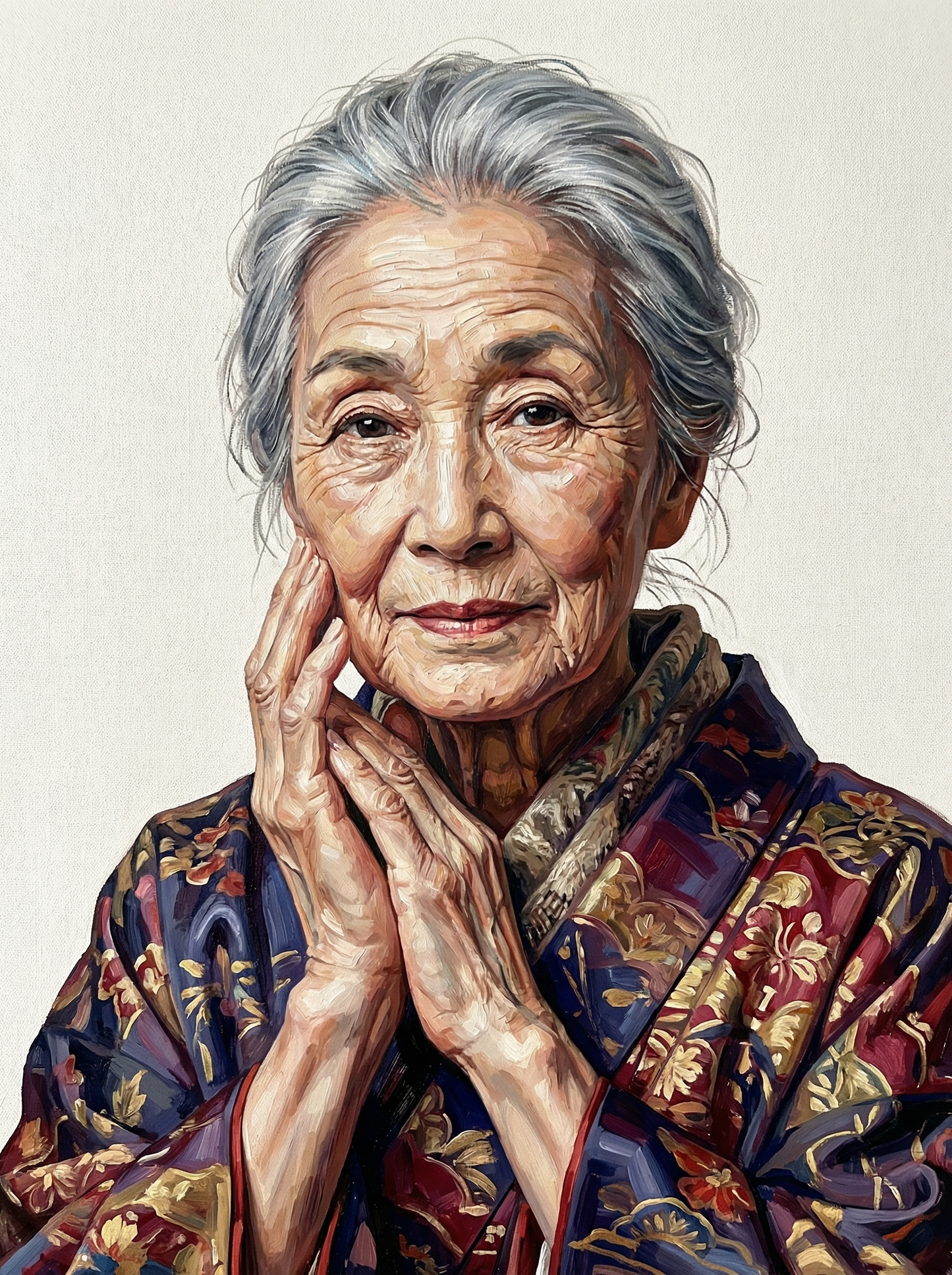 Reflective Elder Woman Prayer (120 Colors)