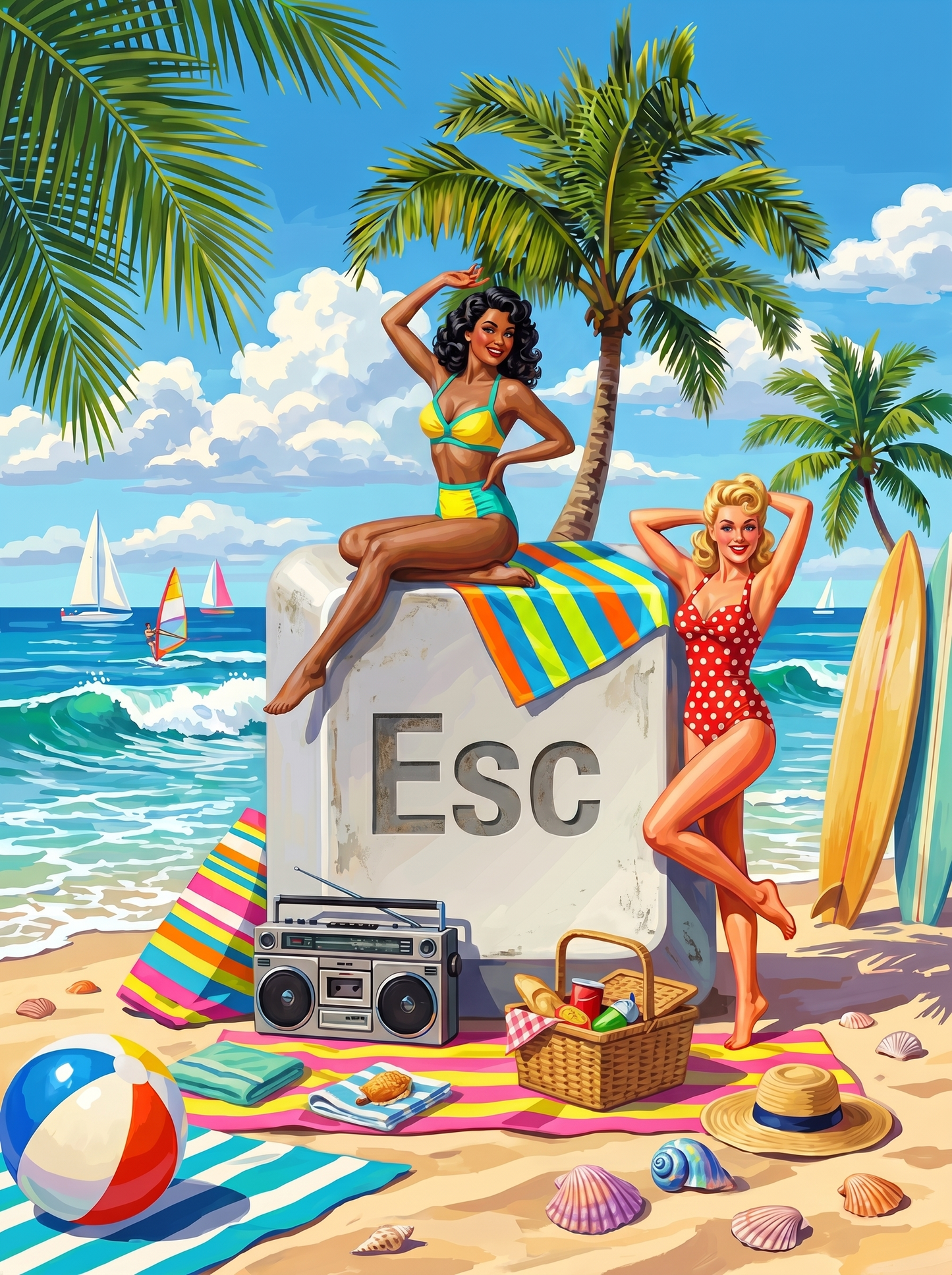 Retro Beach Escape Key (80 Colors)
