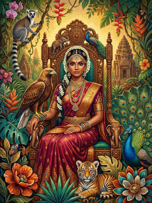 Royal Woman And Peacock (120 Colors)
