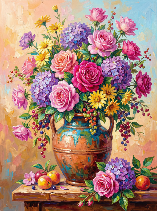 Rustic Pitcher Bouquet (120 Colors)