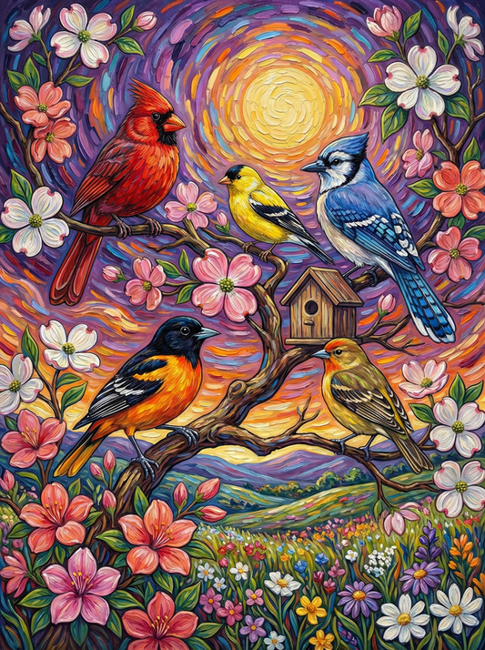 Songbirds And Blossoms (120 Colors)