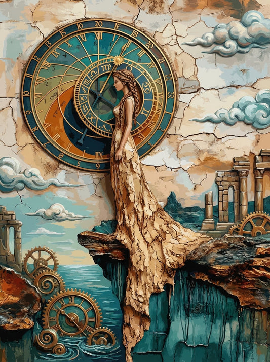 Steampunk Clock Woman (80 Colors)