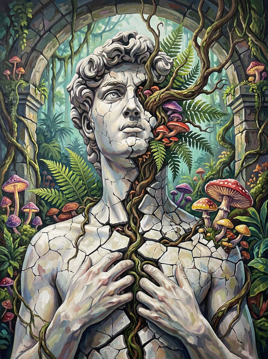 Stone Statue Vines Mushrooms (120 Colors)