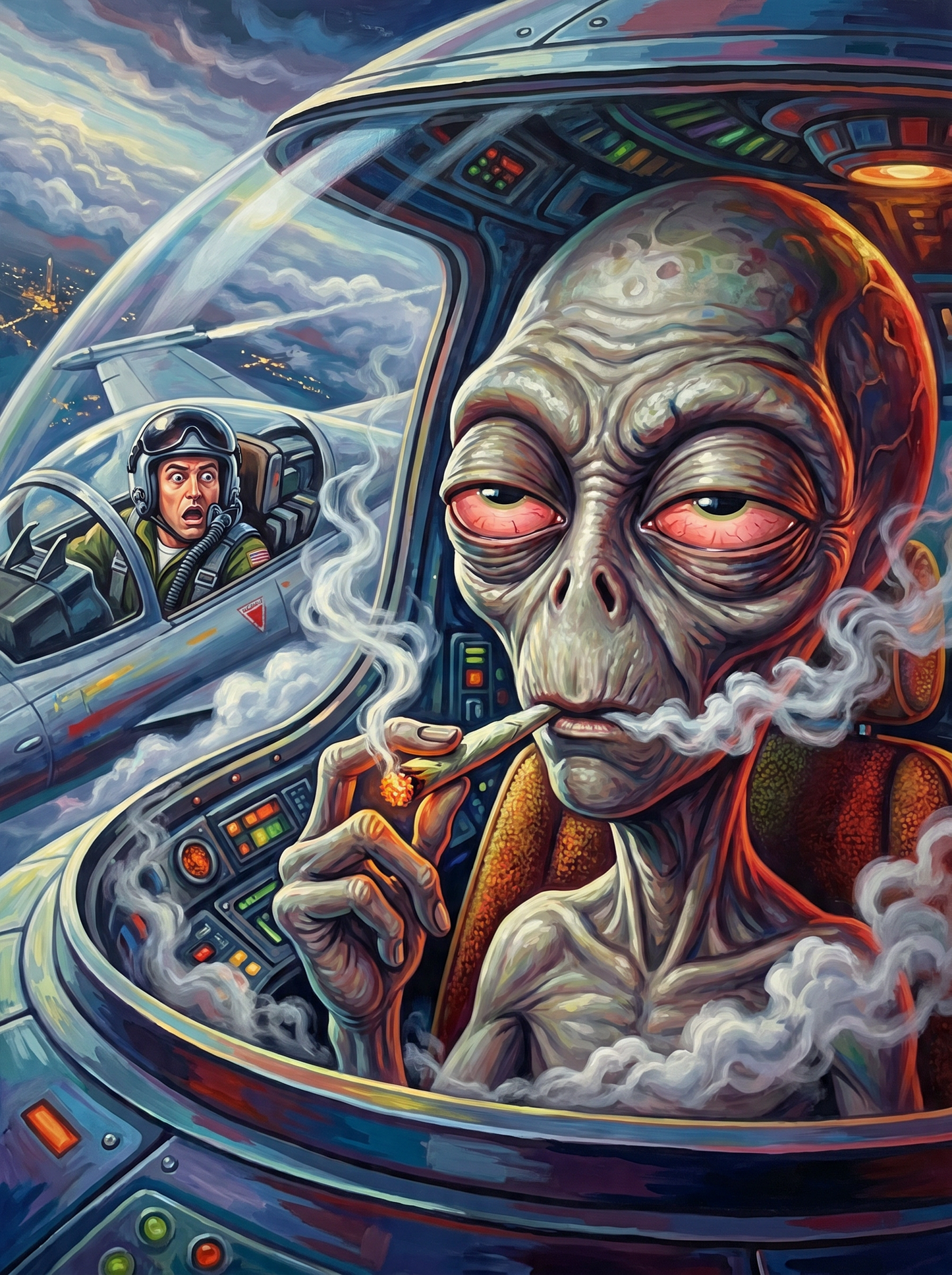 Stoned Alien Jet Pilot (120 Colors)