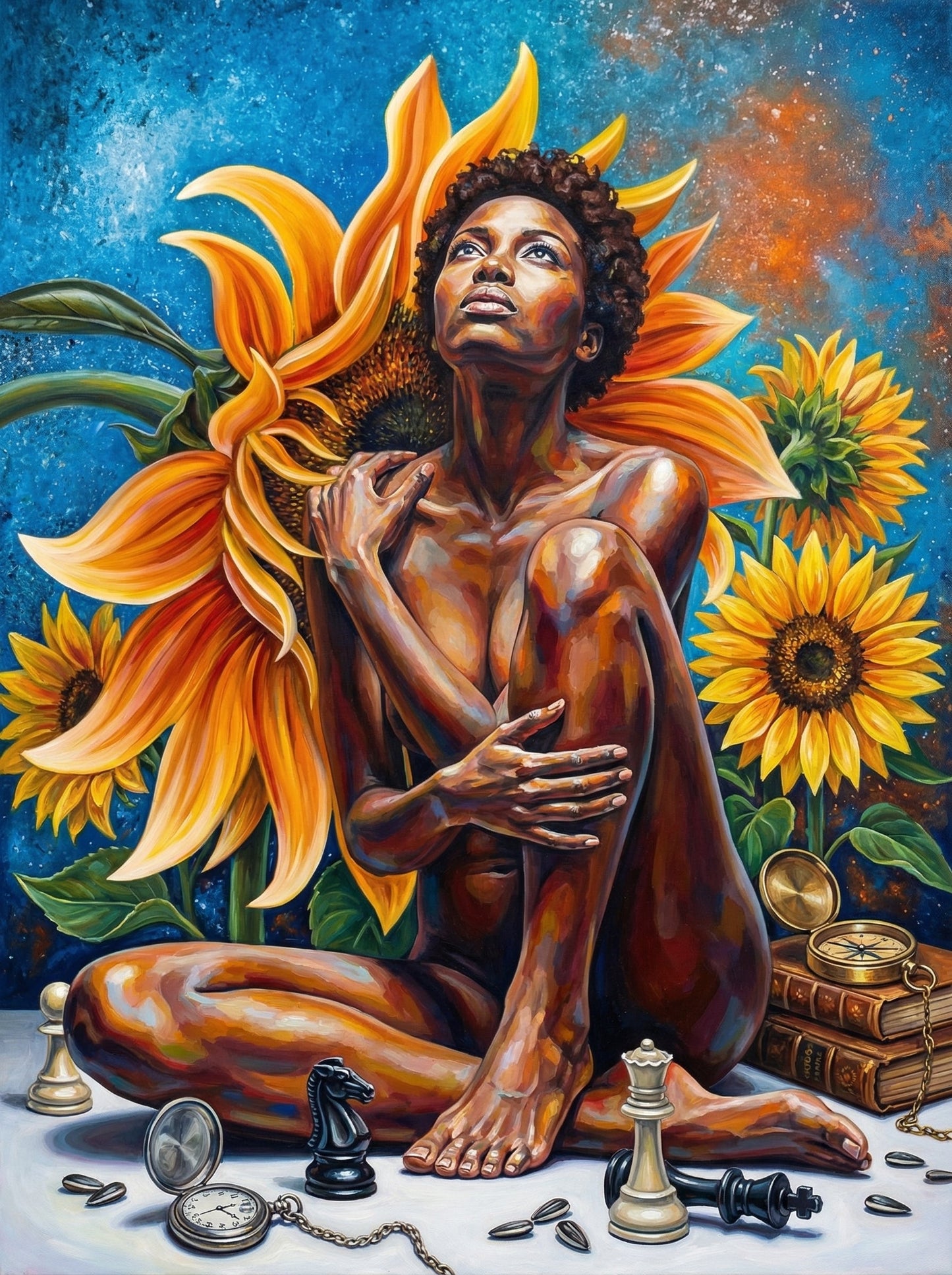 Sunflower Figure Contemplation (120 Colors)