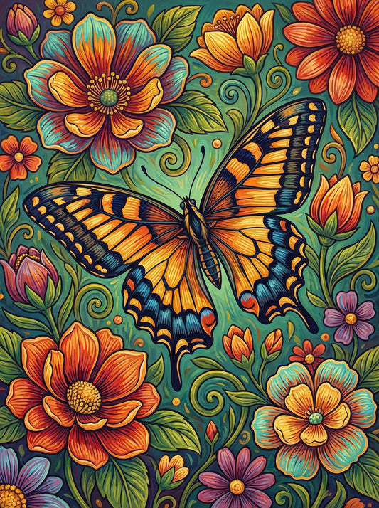 Swallowtail Butterfly Florals (120 Colors)