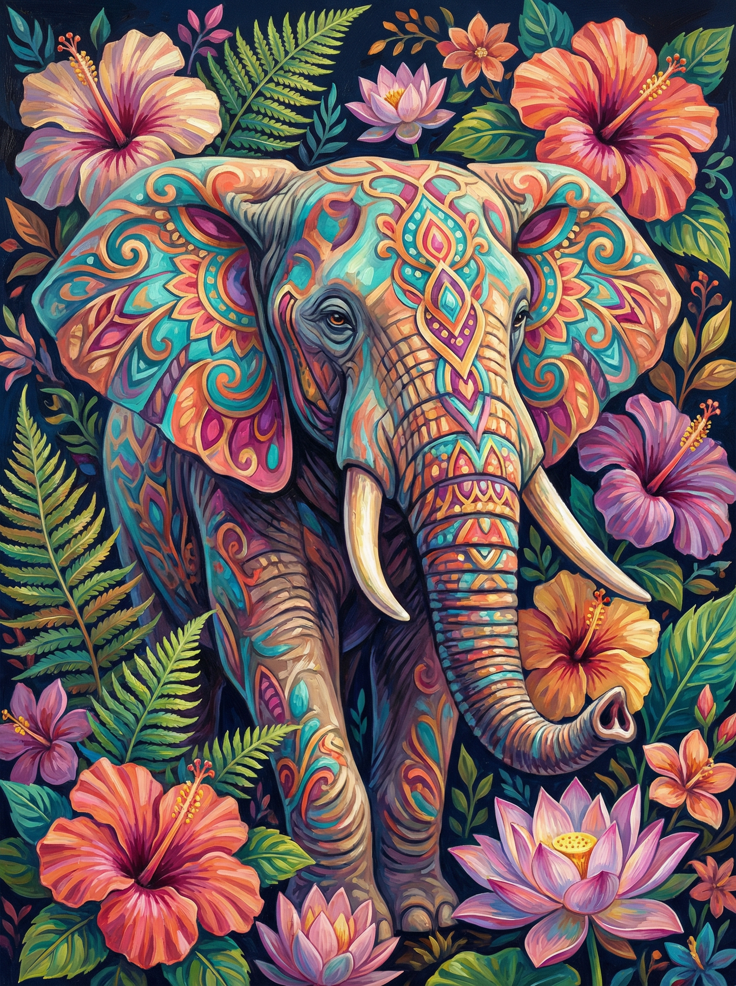 Tropical Hibiscus Elephant (120 Colors)