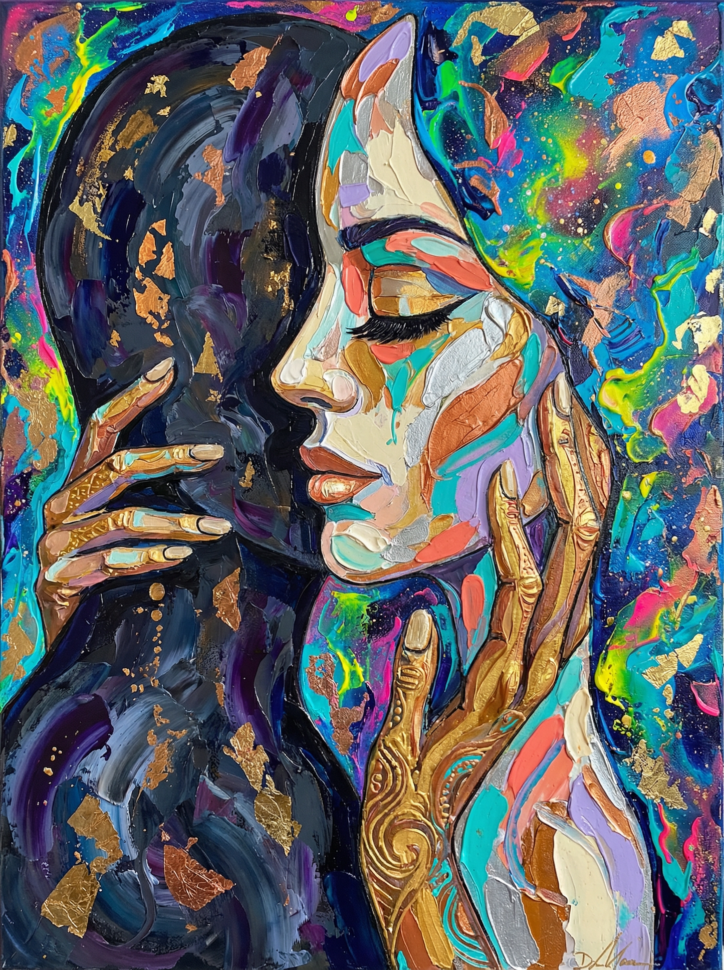 Vibrant Artistic Faces (80 Colors)