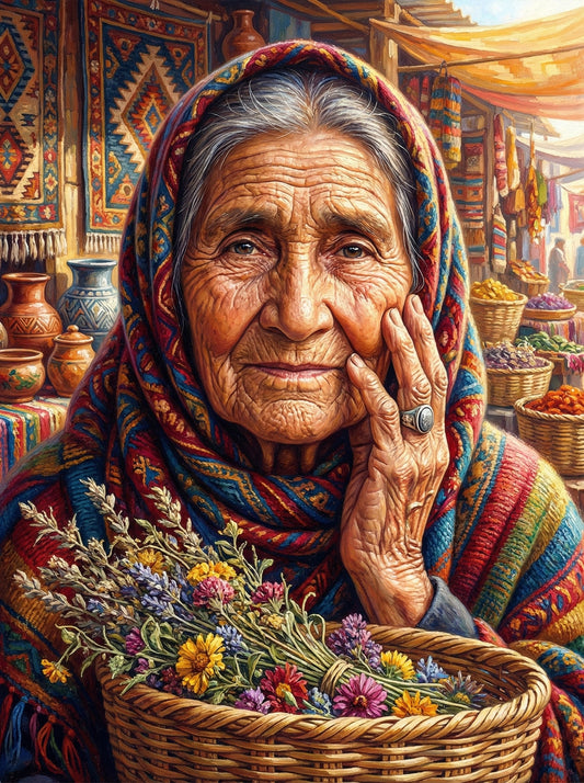 Village Woman Basket (120 Colors)