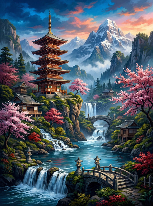 Waterfall Pagoda Valley (120 Colors)