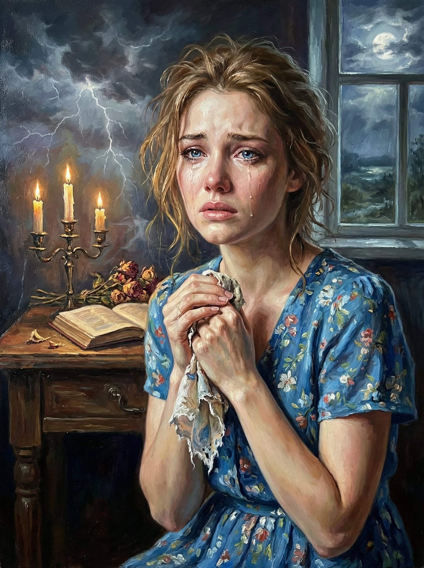 Woman Storm Window Prayer (120 Colors)