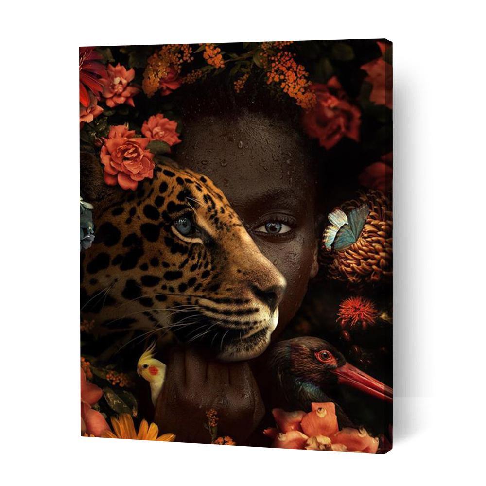 Floral Cheetah II - Paint By Numbers Cities