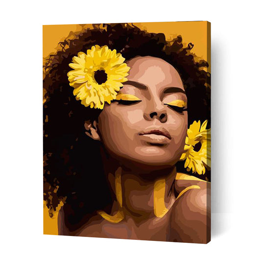 Sunflower Girl - Paint By Numbers Cities