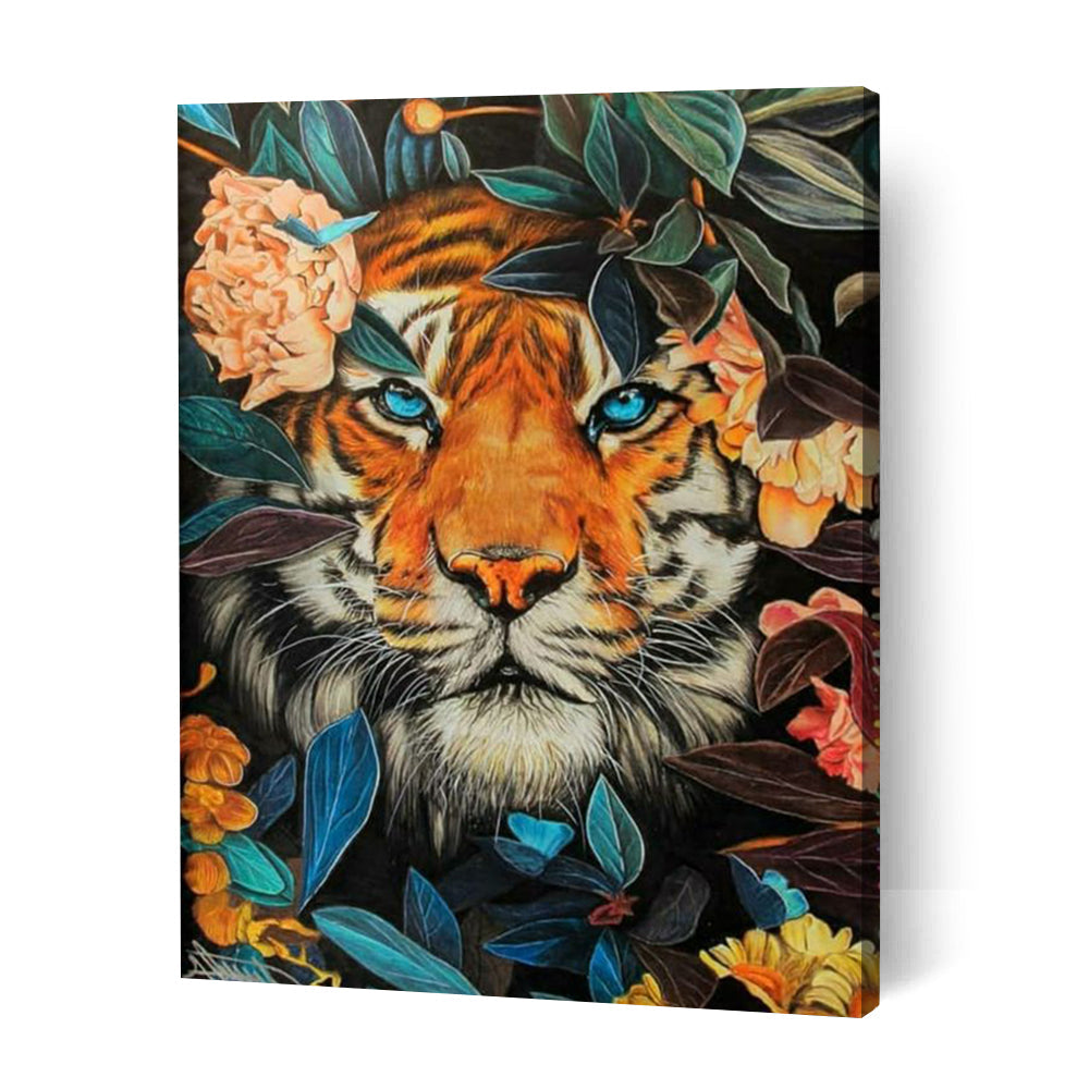Floral Tiger III - Paint By Numbers Cities