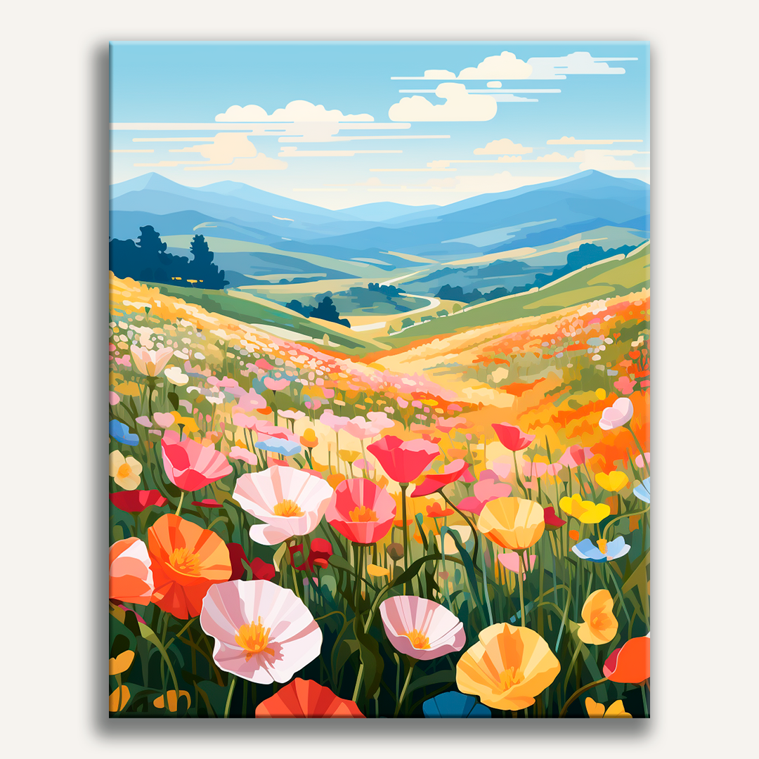 Colored Flower Field