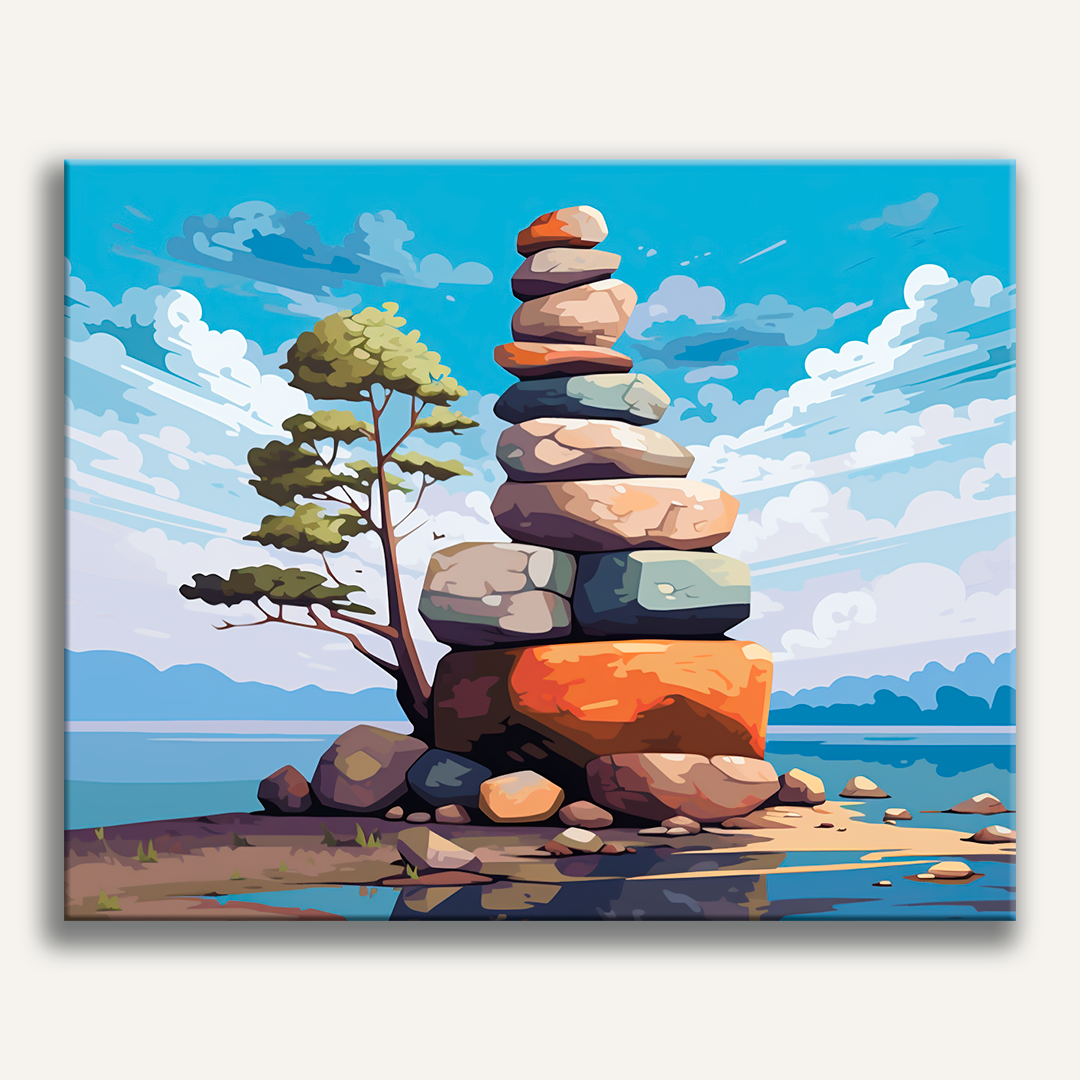 Giant Rock Balancing – Paint by Numbers Kits