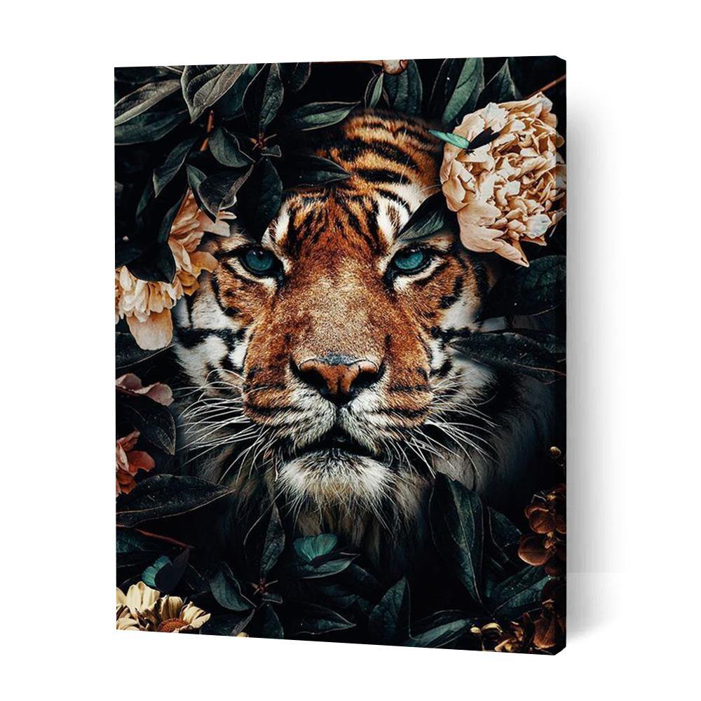 Floral Tiger - Paint By Numbers Cities