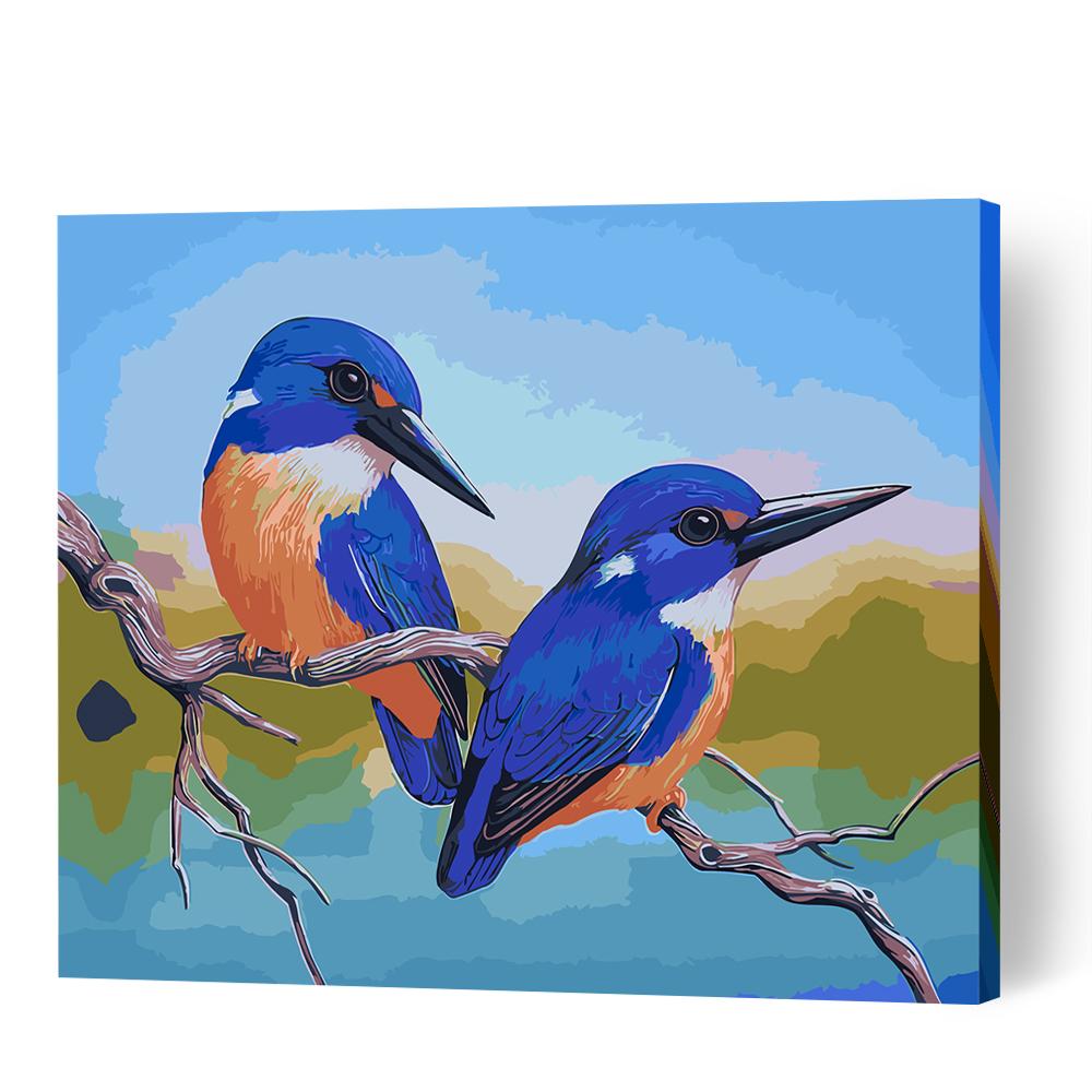 Azure Kingfishers 1 - Paint By Numbers Cities