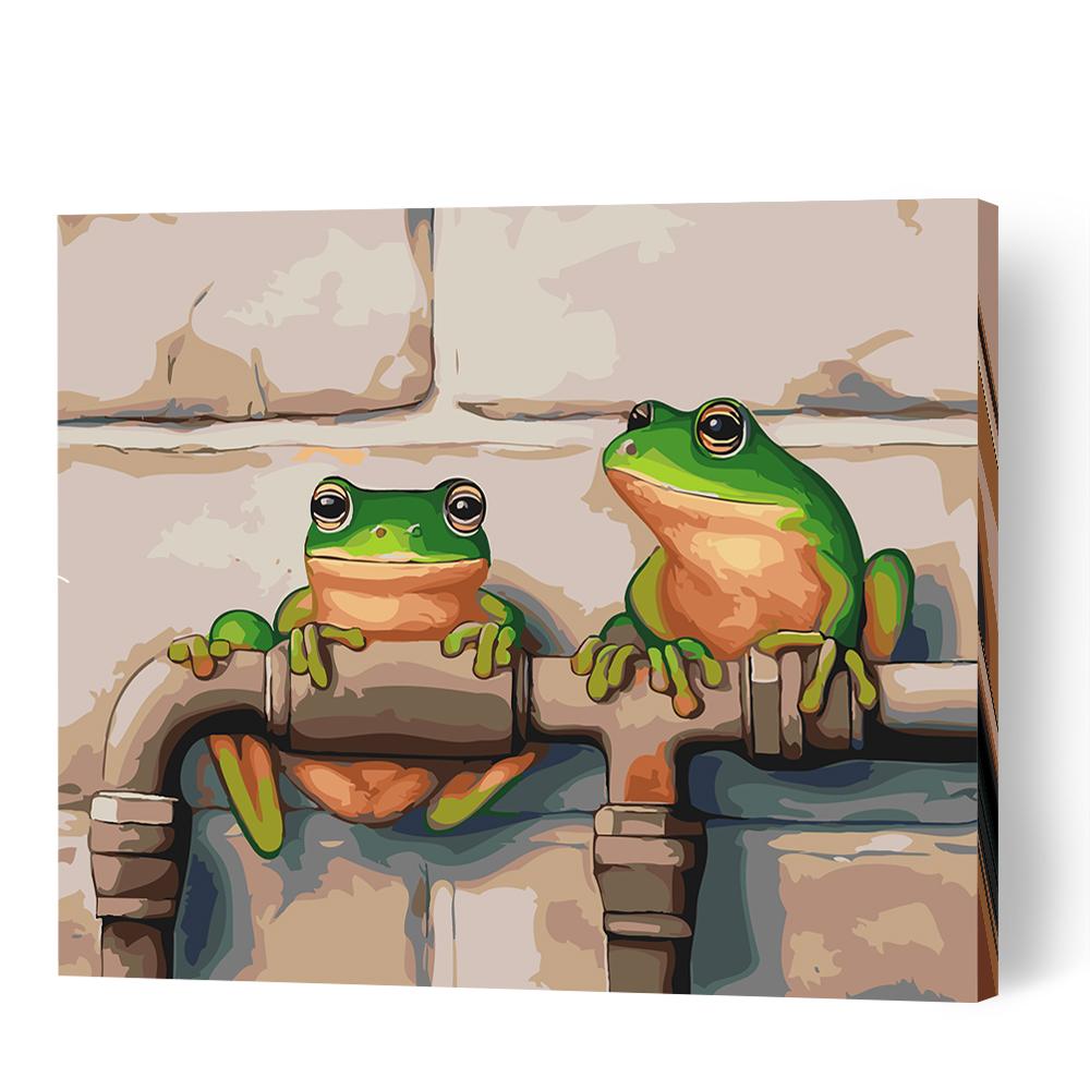 Frogs On Pipes - Paint By Numbers Cities