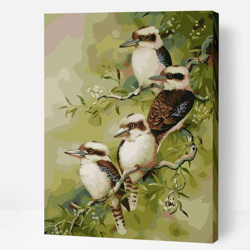Kookaburras on a Branch - Paint By Numbers Cities