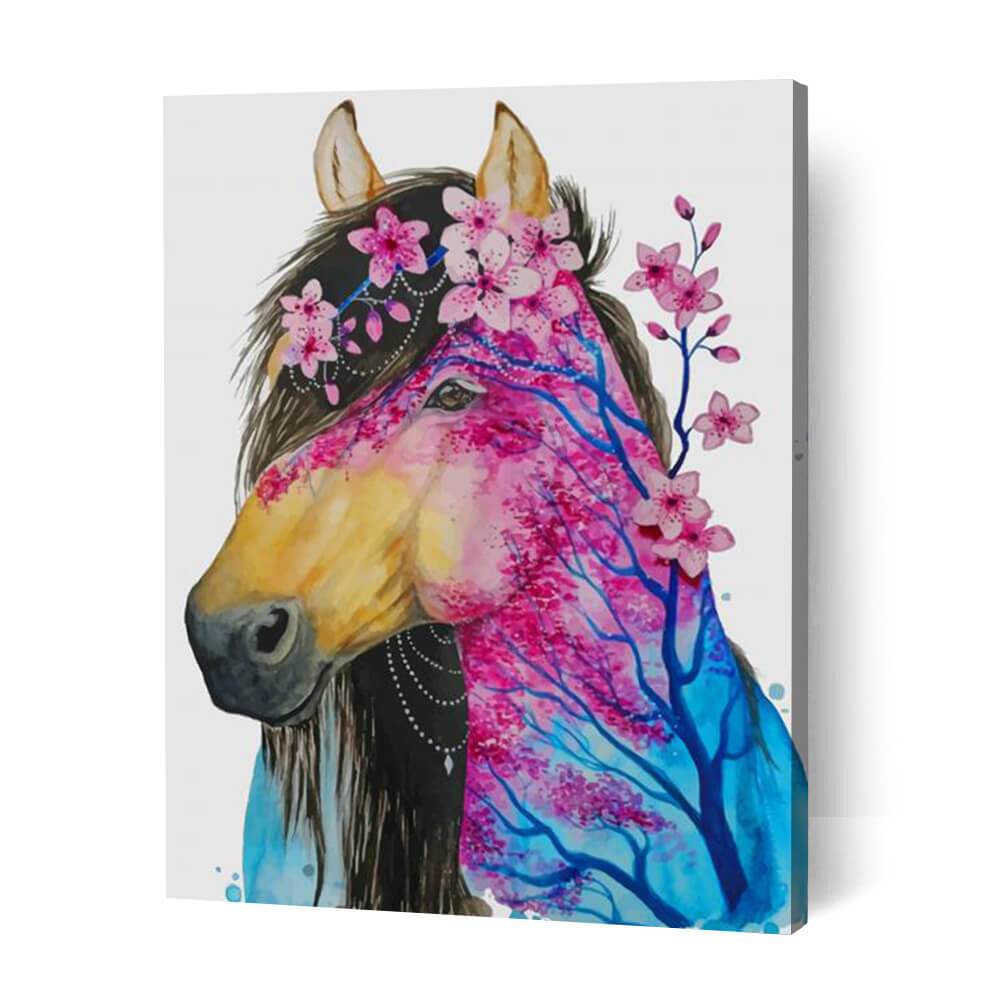 Floral Stallion - Paint By Numbers Cities