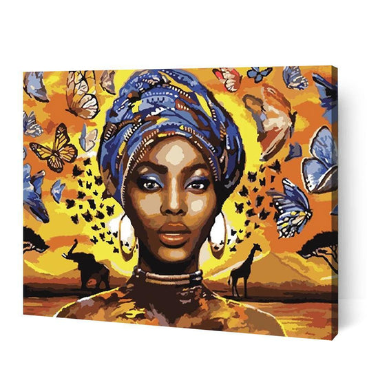 Abstract African Beauty - Paint By Numbers Cities